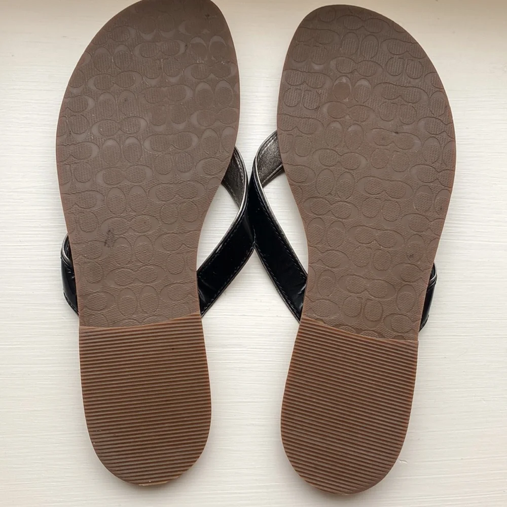 COACH Deney Embossed Calf Sandal - 10B - Picture 4 of 10